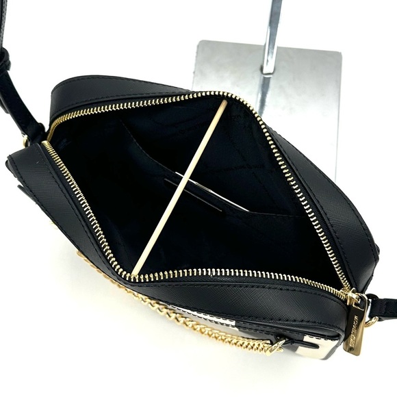 Michael Kors Large EW Zip Chain Xbody Crossbody Bag Black - Picture 8 of 12